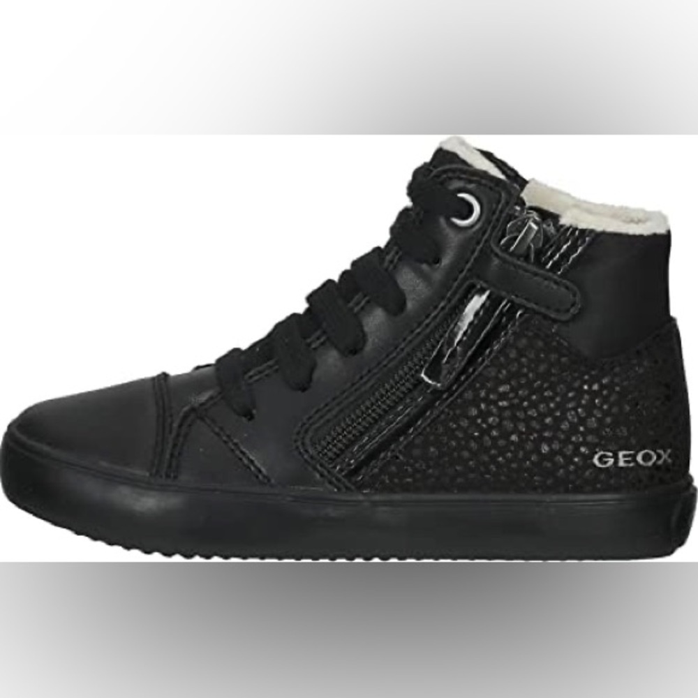 Geox Kids Girls J GISLI Mid-Top Black Booties/Sneaker Size US 10.5